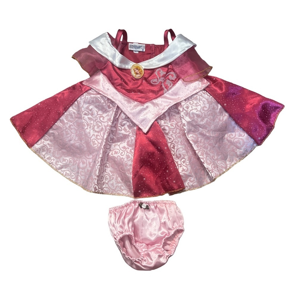 Build-A-Bear Disney Pink and Red Glitter Dress Set